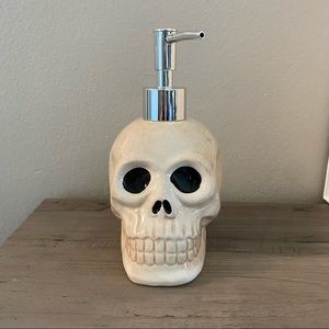 Ceramic Skull Soap Dispenser with Pump